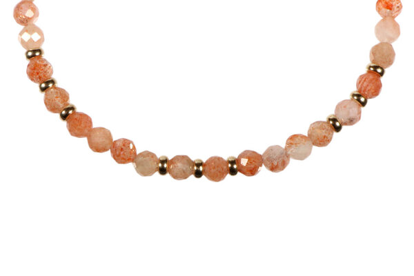 Zonnesteen gold filled armband | 4 mm facet Zonnesteen gold filled armband | 4 mm facet