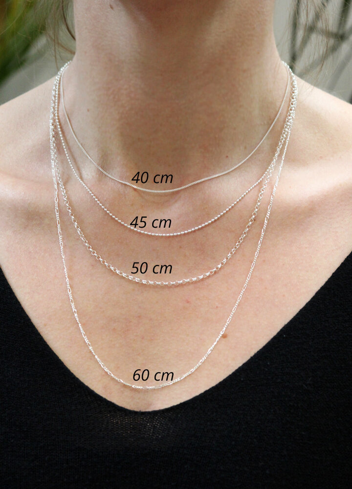 Zilveren ketting slang 45 cm 2 mm dik