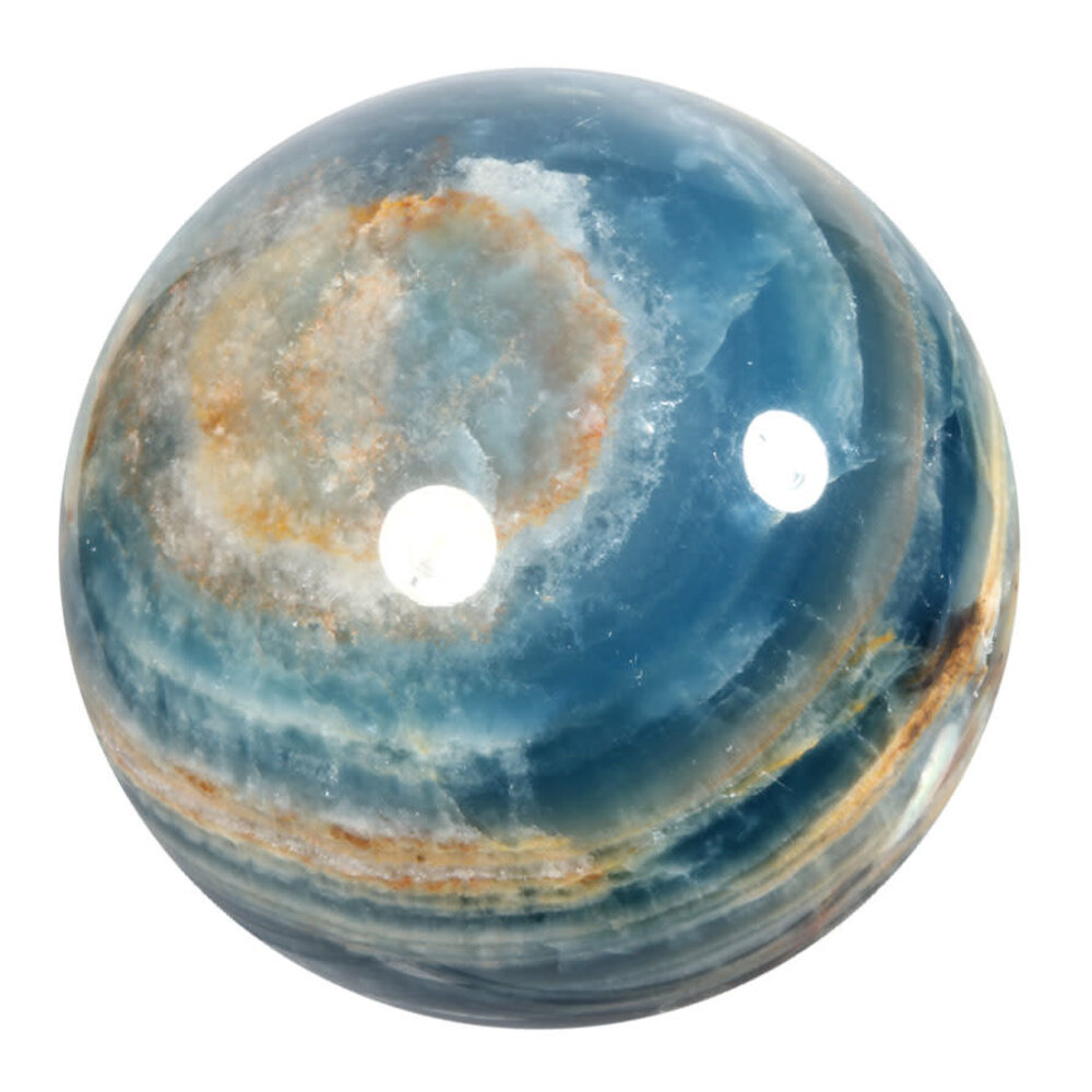 Aragoniet (blauw) bol 100 mm | 1447 gram