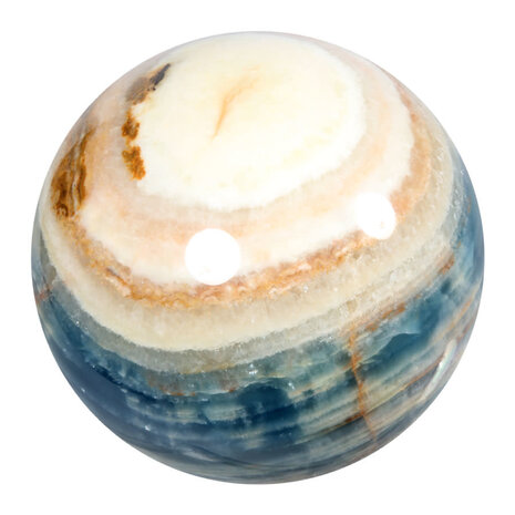 Aragoniet (blauw) bol 100 mm | 1447 gram