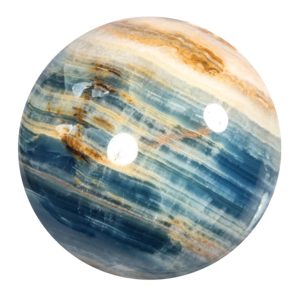 Aragoniet (blauw) bol 100 mm | 1447 gram