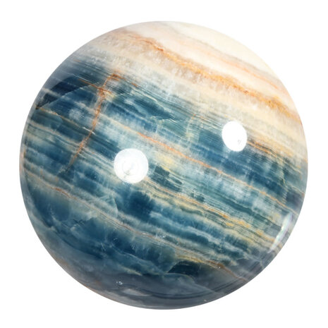 Aragoniet (blauw) bol 100 mm | 1447 gram