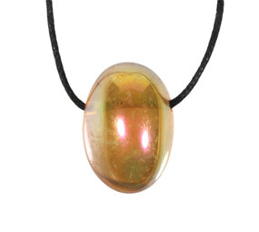 Sunset aura kwarts hanger A-kwaliteit doorboord