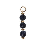 Gold filled hanger saffier facet | 3 bolletjes Gold filled hanger saffier facet | 3 bolletjes