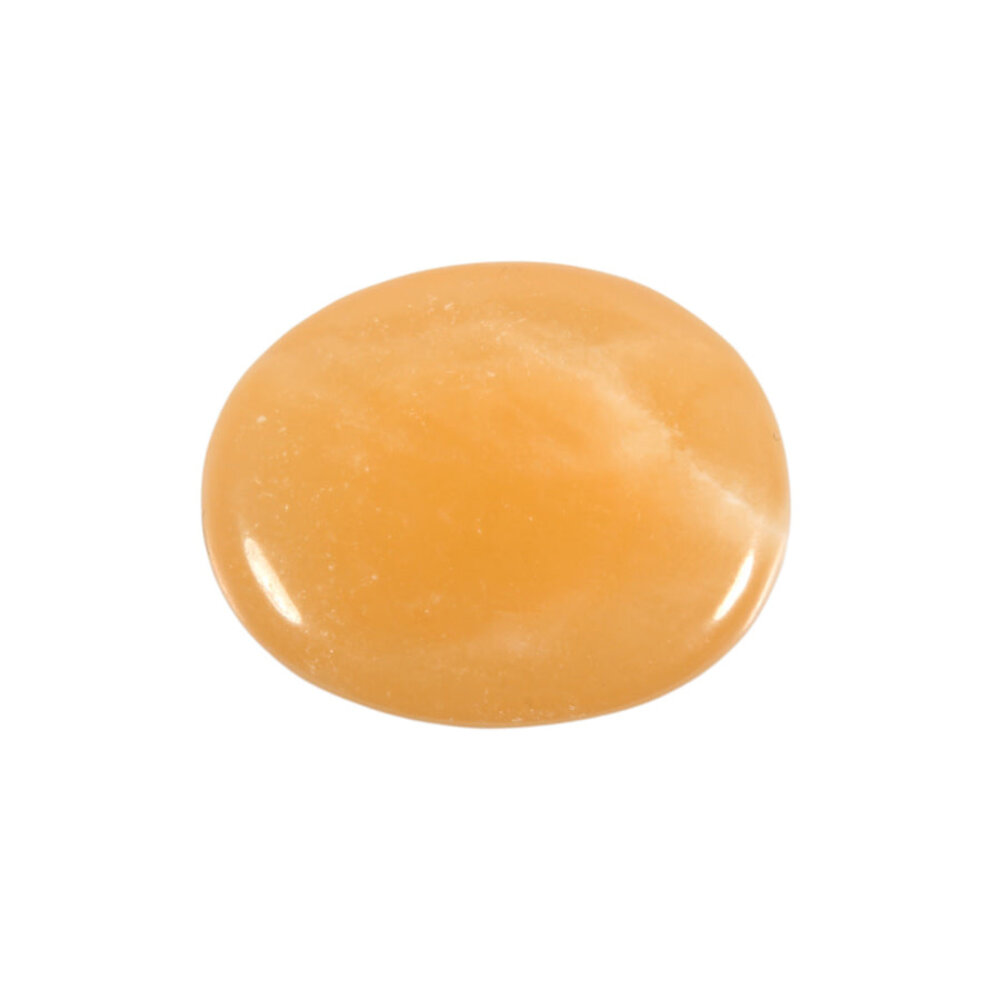 Calciet (oranje) steen plat gepolijst klein Calciet (oranje) steen plat gepolijst klein