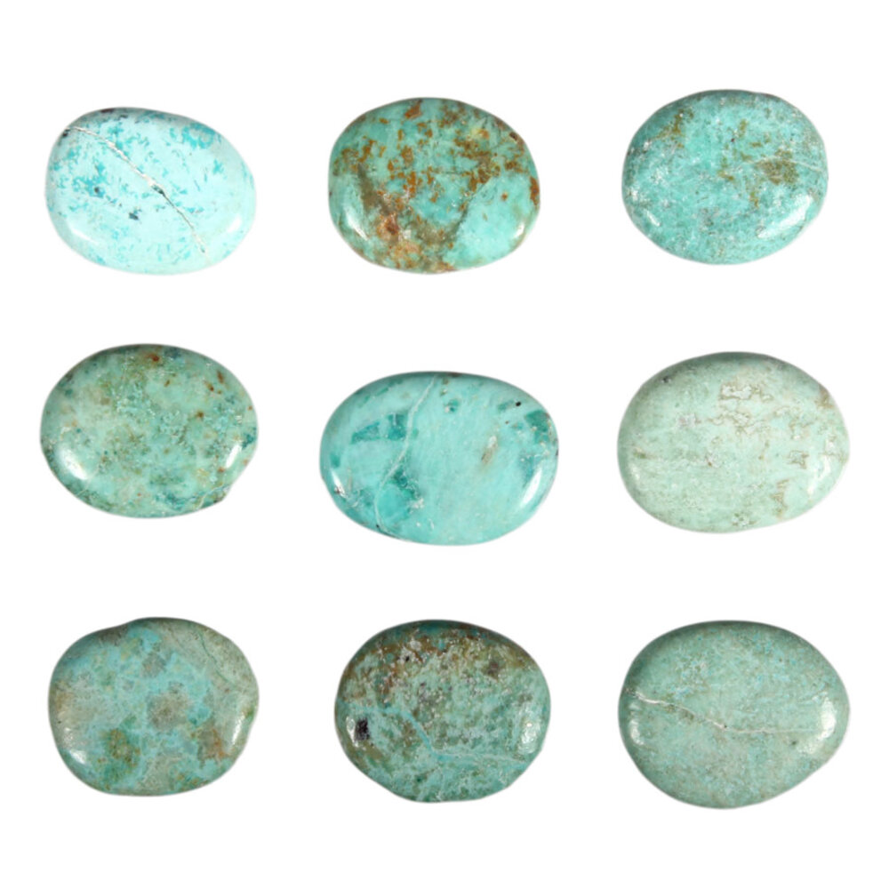 Chrysocolla steen plat gepolijst klein Chrysocolla steen plat gepolijst klein