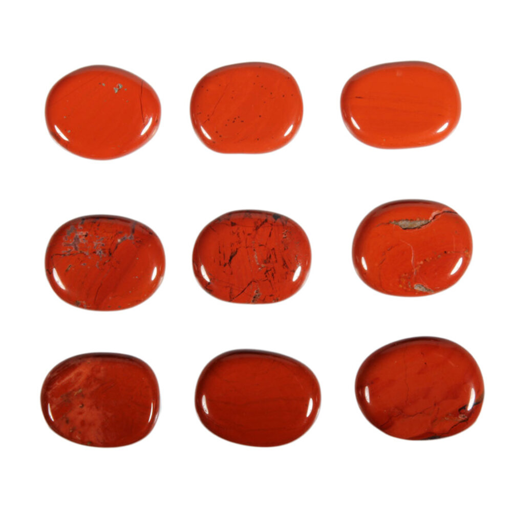 Jaspis (rood) steen plat gepolijst klein Jaspis (rood) steen plat gepolijst klein