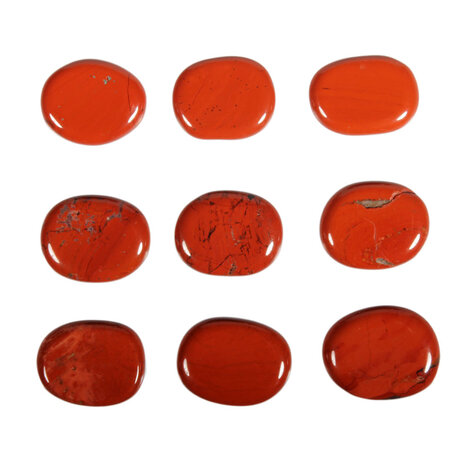 Jaspis (rood) steen plat gepolijst klein Jaspis (rood) steen plat gepolijst klein