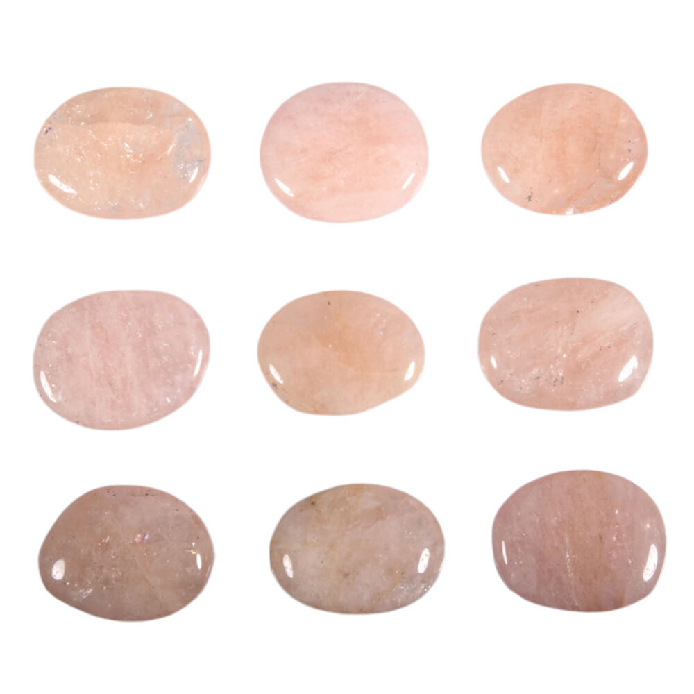 Morganiet steen plat gepolijst klein Morganiet steen plat gepolijst klein