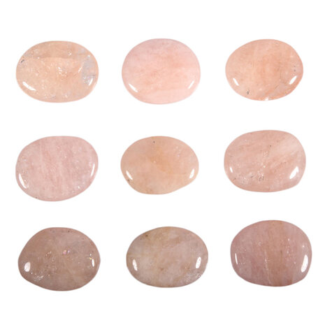 Morganiet steen plat gepolijst klein Morganiet steen plat gepolijst klein