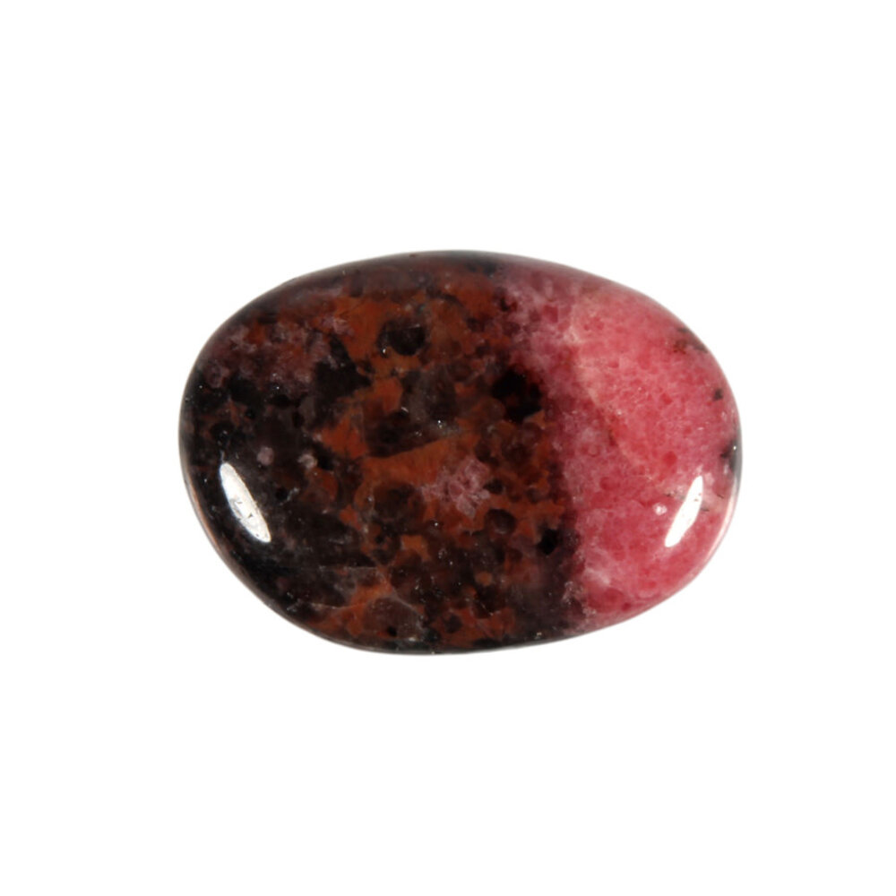 Rhodoniet steen plat gepolijst klein Rhodoniet steen plat gepolijst klein