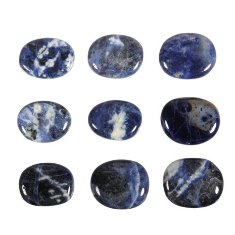 Sodaliet steen plat gepolijst klein Sodaliet steen plat gepolijst klein
