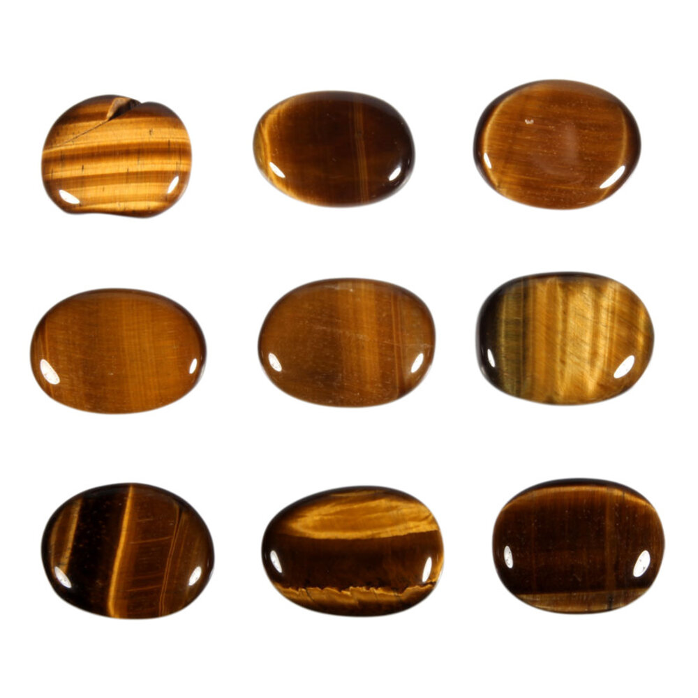 Tijgeroog steen plat gepolijst klein Tijgeroog steen plat gepolijst klein