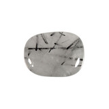 Toermalijnkwarts steen plat gepolijst klein Toermalijnkwarts steen plat gepolijst klein