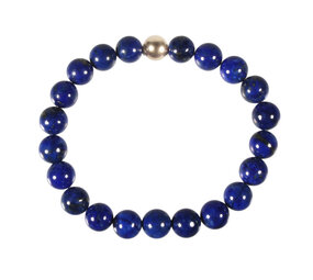 Lapis lazuli armband A-kwaliteit met 14k gouden kraal | 8 mm