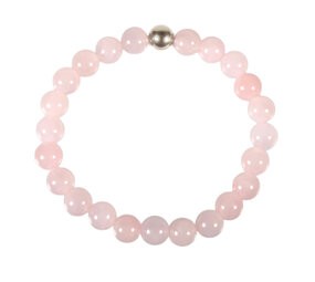 Rozenkwarts armband met 14k gouden kraal | 8 mm Rozenkwarts armband met 14k gouden kraal | 8 mm