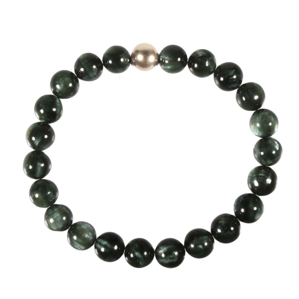 Serafiniet armband met 14k gouden kraal | 8 mm Serafiniet armband met 14k gouden kraal | 8 mm