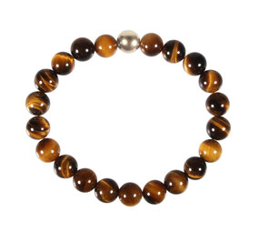 Tijgeroog armband met 14k gouden kraal | 8 mm Tijgeroog armband met 14k gouden kraal | 8 mm