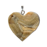 Zilveren hanger chalcedoonroosje | hart 2,5 cm Zilveren hanger chalcedoonroosje | hart 2,5 cm