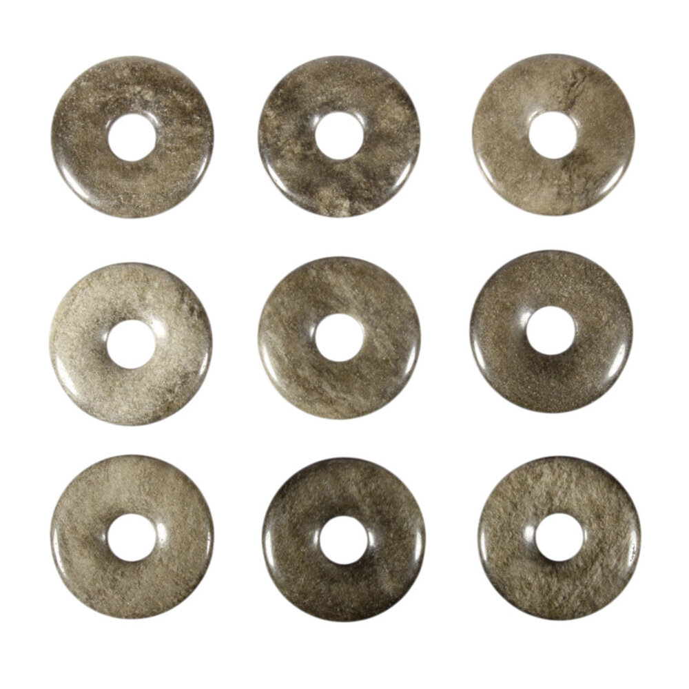 Goud obsidiaan hanger donut 3 cm Goud obsidiaan hanger donut 3 cm