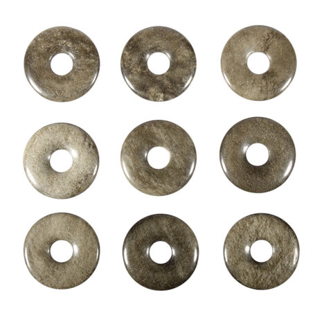 Goud obsidiaan hanger donut 3 cm Goud obsidiaan hanger donut 3 cm