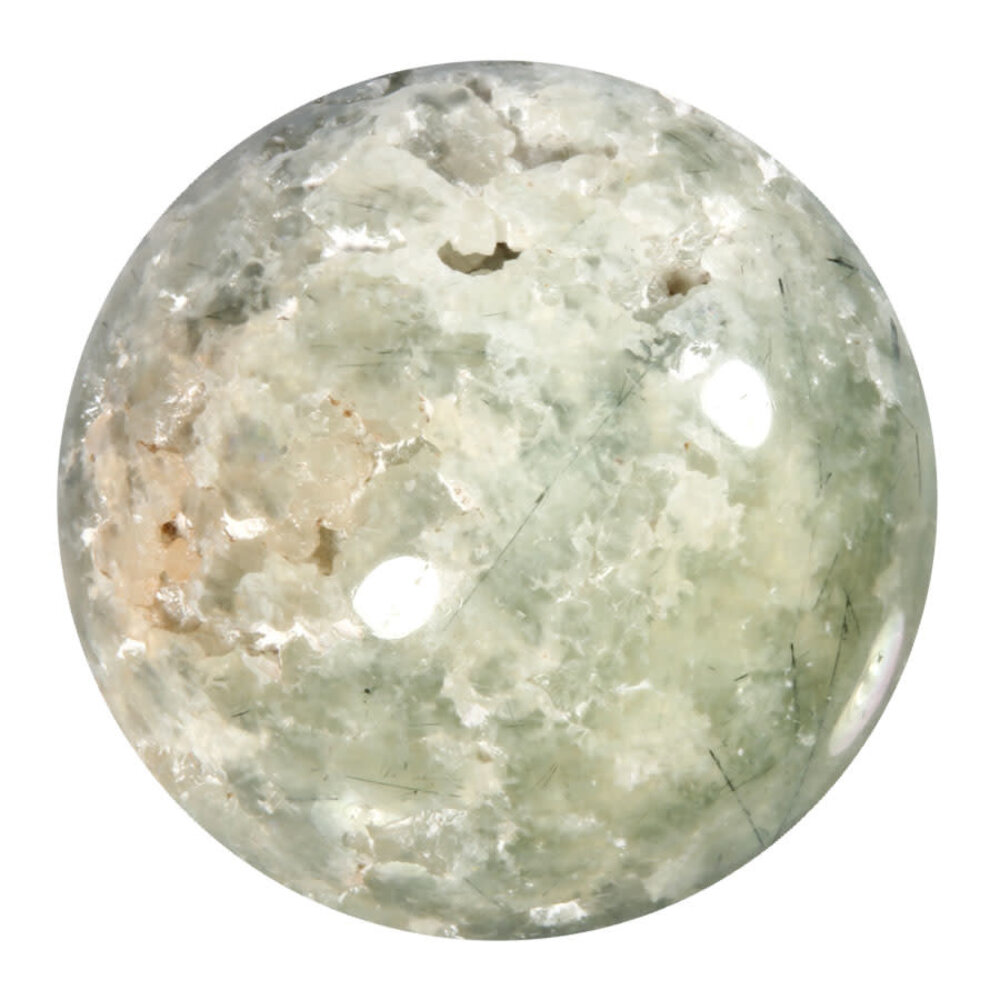 Prehniet met toermalijn bol 63 mm | 350 gram Prehniet met toermalijn bol 63 mm | 350 gram