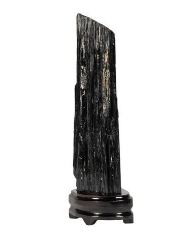 Zwarte toermalijn ruw op standaard 28 x 9 x 6 cm | 2941 gram Zwarte toermalijn ruw op standaard 28 x 9 x 6 cm | 2941 gram