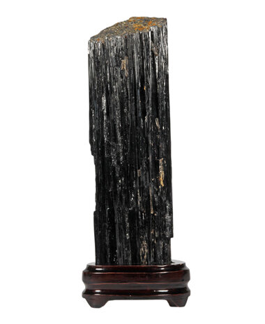 Zwarte toermalijn ruw op standaard 28 x 9 x 6 cm | 2941 gram Zwarte toermalijn ruw op standaard 28 x 9 x 6 cm | 2941 gram