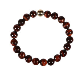 Tijgeroog (rood) armband met 14k gouden kraal | 8 mm Tijgeroog (rood) armband met 14k gouden kraal | 8 mm