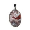 Zilveren hanger agaat (Botswana) | ovaal 3,4 x 2,3 cm Zilveren hanger agaat (Botswana) | ovaal 3,4 x 2,3 cm