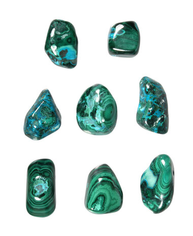 Chrysocolla met malachiet hanger doorboord Chrysocolla met malachiet hanger doorboord