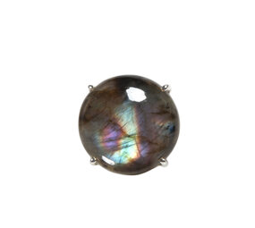 Zilveren ring labradoriet maat 18 1/2 | rond gezet 2 cm Zilveren ring labradoriet maat 18 1/2 | rond gezet 2 cm