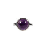Zilveren ring amethist maat 18 | rond 1,1 cm (2) Zilveren ring amethist maat 18 | rond 1,1 cm (2)