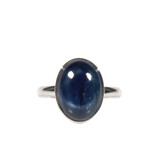 Zilveren ring kyaniet maat 17 1/2 | ovaal 1,3 x 0,9 cm Zilveren ring kyaniet maat 17 1/2 | ovaal 1,3 x 0,9 cm