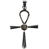 Zilveren hanger moldaviet ankh ruw Zilveren hanger moldaviet ankh ruw