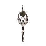 Zilveren hanger moldaviet Isis goddess ruw Zilveren hanger moldaviet Isis goddess ruw
