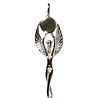 Zilveren hanger moldaviet Isis goddess ruw