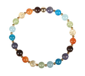 Gold filled armband chakra 6 mm kralen Gold filled armband chakra 6 mm kralen