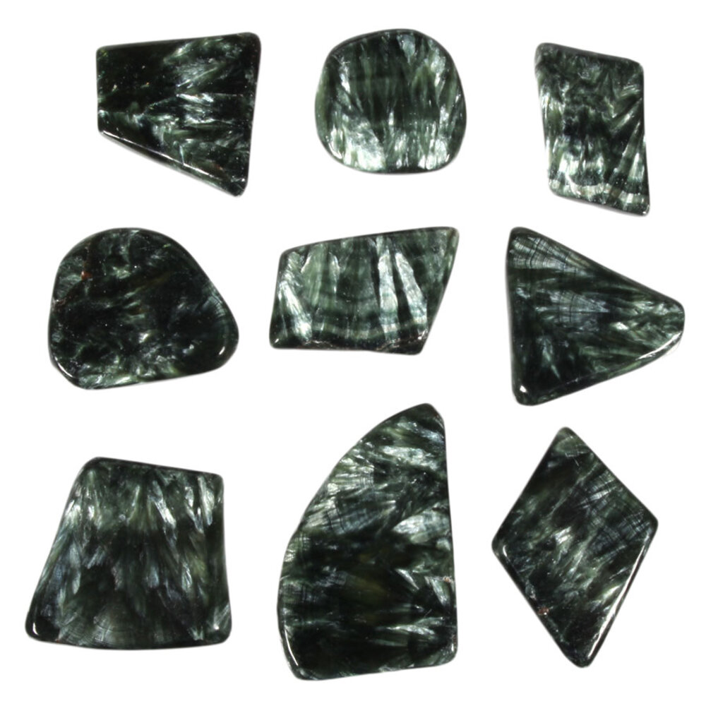 Serafiniet steen plat gepolijst Serafiniet steen plat gepolijst