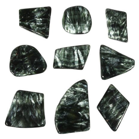 Serafiniet steen plat gepolijst Serafiniet steen plat gepolijst