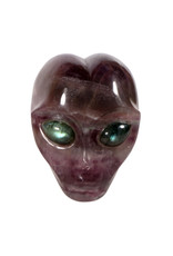 Fluoriet alien schedel 7,5 x 6 x 7,5 cm | 720 gram
