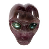 Fluoriet alien schedel 7,5 x 6 x 7,5 cm | 720 gram