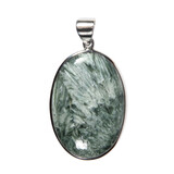 Zilveren hanger serafiniet | ovaal 3,7 x 2,6 cm