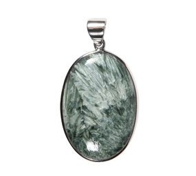 Zilveren hanger serafiniet | ovaal 3,7 x 2,6 cm Zilveren hanger serafiniet | ovaal 3,7 x 2,6 cm