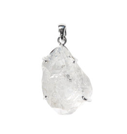 Zilveren hanger Herkimer diamant | 3,5 x 2,5 cm