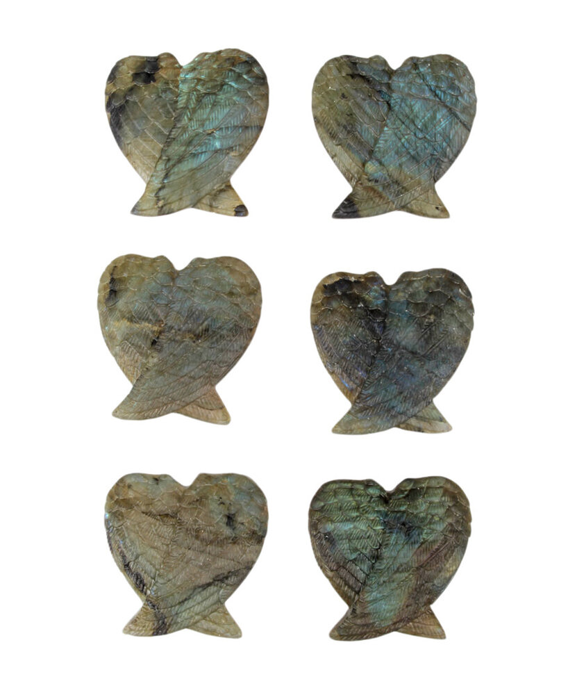 Labradoriet engelenvleugels 5 x 4,8 cm Labradoriet engelenvleugels 5 x 4,8 cm