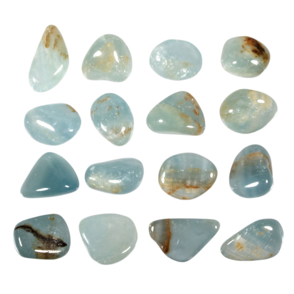 Aragoniet (blauw) steen getrommeld 2 - 5 gram Aragoniet (blauw) steen getrommeld 2 - 5 gram