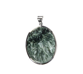 Zilveren hanger serafiniet | ovaal 4 x 3 cm Zilveren hanger serafiniet | ovaal 4 x 3 cm