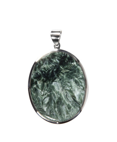 Zilveren hanger serafiniet | ovaal 4 x 3 cm Zilveren hanger serafiniet | ovaal 4 x 3 cm
