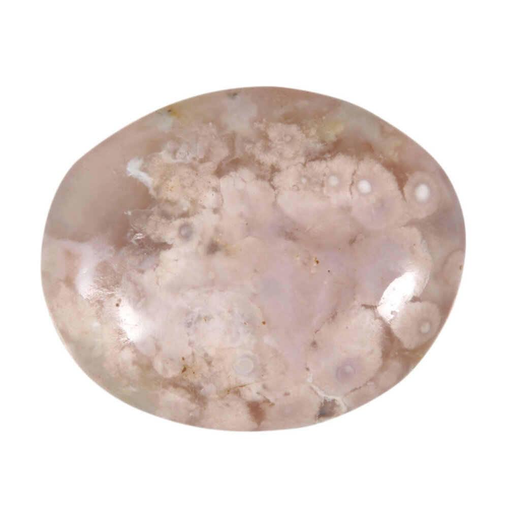 Agaat (bloem) steen plat gepolijst